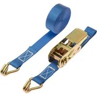 Conacord Spanngurt PES Ratsche 2 Spitzhaken 25 mm Länge 5 m Blau 2-teilig