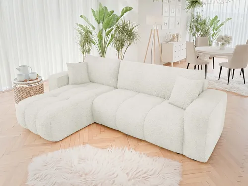 MIRJAN24 Ecksofa Furyn - Universal L-Form mit Schlaffunktion und Bettkasten, Farbe: Coral 15 - Gemütliches Ecksofa Furyn mit Schlaffunktion und praktischem Bettkasten. Ideal für Wohnzimmer, bietet Platz und Komfort in stilvollem Design.