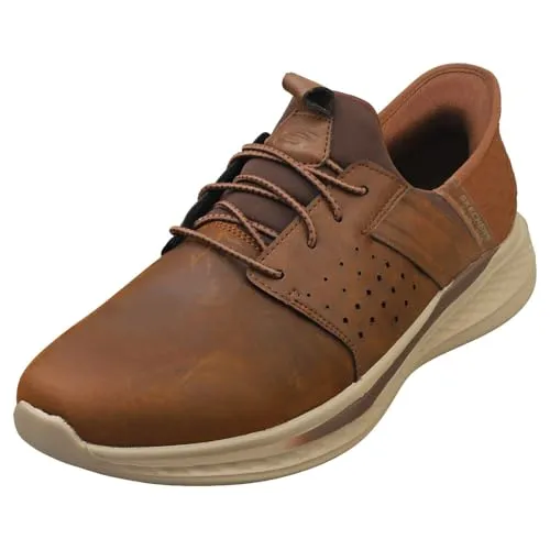 Skechers USA Men's Slade Zachary Sneaker, braun, 44 EU - Herren-Sneaker mit luftgekühltem Memory-Schaum für optimalen Komfort und entspannte Passform, ideal für den Alltag.
