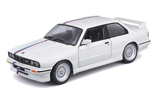 Bburago 21100 BMW M3 (E30) weiss 1988 Maßstab 1:24 Modellauto