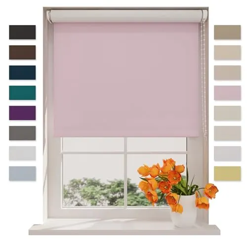 DTCH® Verdunkelungsrollo, rosa, 95 x 190 cm in pink von DTCH