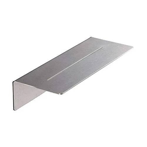 Duschablage zur Verklebung, 30 cm breit, OHNE BOHREN, Edelstahl, rostfrei, matt gebürstet, Duschkorb Badregal, inklusive Kleber- PHOS Design