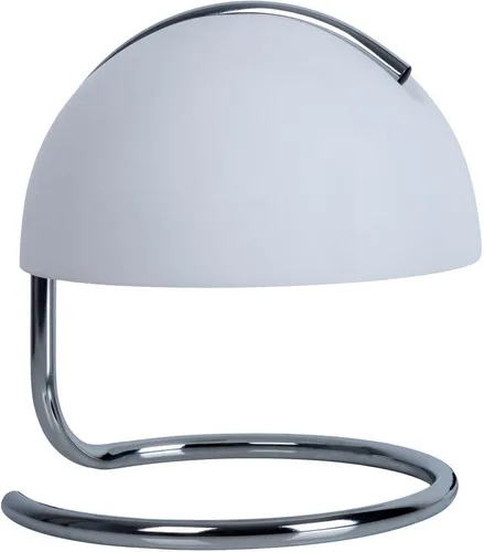 näve Tischleuchte Burano - Elegante Tischleuchte mit halbkugelförmigem Glasschirm, ideal für stilvolle Innenräume. E27 Fassung, ohne Leuchtmittel, 150 cm Zuleitung in Schwarz.