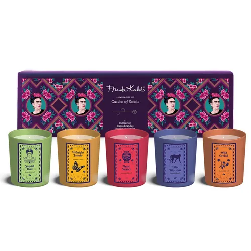 Duftkerzen Geschenkset Aromakerzen Frida Kahlo Kerzen 5er Set 45g pro Kerze