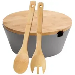 Kesper Obst- & Salatschale mit Besteck 32600 , Höhe: 11 cm, Ø 26 cm