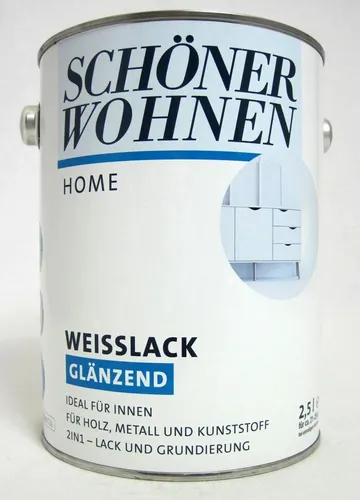 Schöner Wohnen Home  Weißlack 2,5l glänzend  Acryl-Lack   18€/L