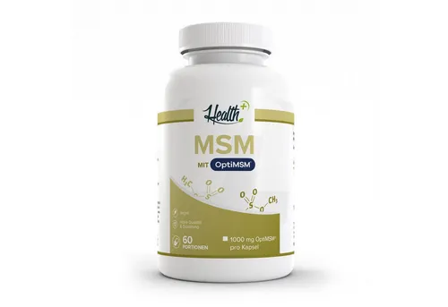 Zec+ Health+ MSM Kapseln - Hochdosiert mit OptiMSM, 120 Kapseln - Dimethylsulfon (MSM) - Hochreines OptiMSM für optimale Gesundheit, ideal für Veganer und Vegetarier, hergestellt in Deutschland.