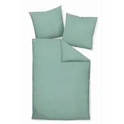 Janine Bettwäsche Piano, Salbeigrün 155x200 cm in grün von Janine