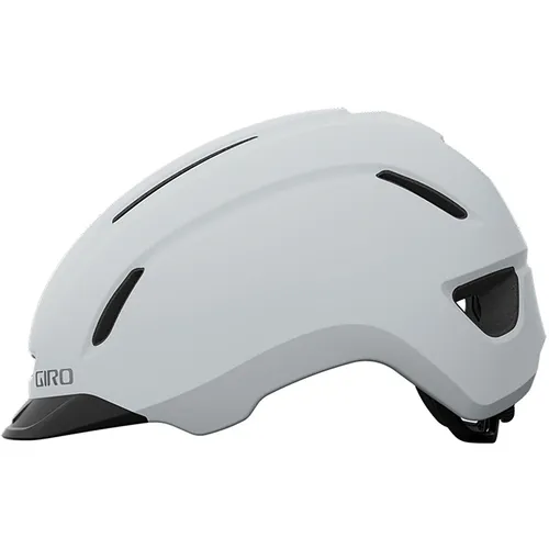Giro Caden II LED Fahrradhelm - Größe 51-55CM, weiss - Fahrradhelm für den Stadtverkehr mit abnehmbarem LED-Rücklicht und integriertem Visier für zusätzliche Sicherheit und Komfort.