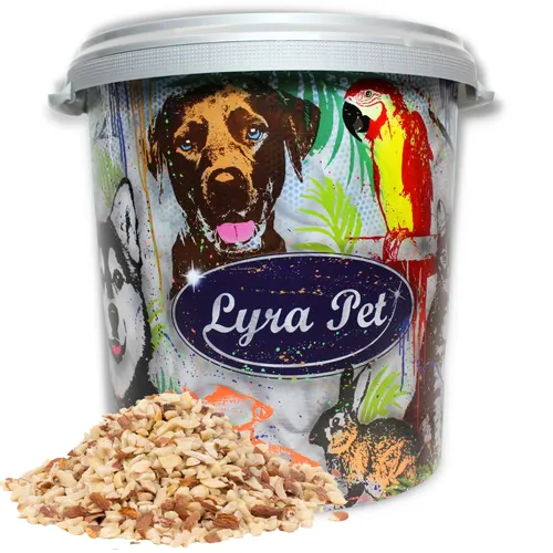 Erdnusskerne gehackt mit Haut Vogelfutter Lyra Pet® Neue Ernte+ 30 L Tonne 10 kg