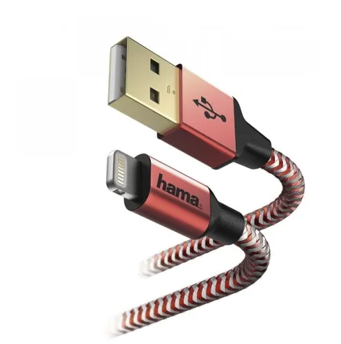 Lightning auf USB C Männlich 1,5 m 183310 Reflective (Rot)