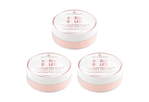 Essence Puder silky BLUR TRANSLUCENT LOOSE SETTING POWDER, 3-tlg.