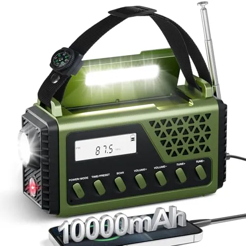 Gemmac Solar Kurbelradio mit Bluetooth und Powerbank