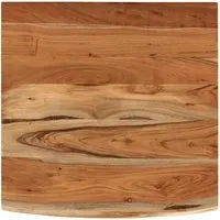 vidaXL Quadratisches Wandregal mit Baumkante - Schweberegal aus massivem Akazienholz, ideal für Wohnzimmer oder Büro, mit rustikaler Naturkante und einzigartigem Design für stilvolle Aufbewahrung.
