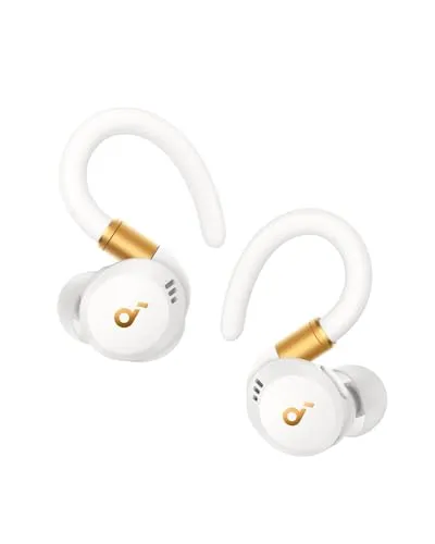 soundcore von Anker Sport X20 - Kabellose Workout Kopfhörer mit ANC - Kopfhörer mit IP68 Wasserschutz, drehbaren Ohrhaken und 48h Akkulaufzeit, ideal für ungestörtes Training und intensiven Bass.