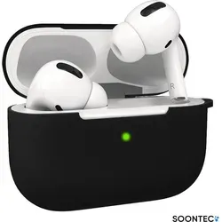 AirPods Pro Hülle Schwarz SOONTEC Case Silikon Schutzhülle für Apple AirPods Pro - Schwarz