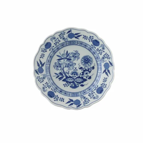 Hutschenreuther Blau Zwiebelmuster Frühstücksteller - Küchenartikel aus hochwertigem Porzellan, ideal für stilvolle Frühstücke mit traditionellem Design und 19 cm Durchmesser.