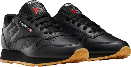 Reebok Damen Classic Leather Sneaker - Cblack Pugry5 Rbkg03, 37.5 EU - Damen-Sneaker aus hochwertigem Leder, komfortabel mit flacher Gummi-Außensohle für optimalen Halt und Style im Alltag.