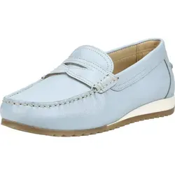 ara Slipper Mokassin Leder - Hellblau - 40 - Zeitloser Slipper aus hochwertigem Leder in Hellblau, bietet hohen Tragekomfort und eine flexible Laufsohle für ein angenehmes Abrollen. Ideal für jeden Tag.