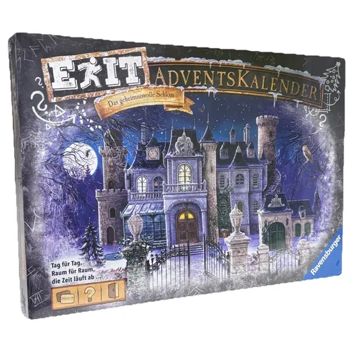 Ravensburger EXIT Adventskalender - Das geheimnisvolle Schloss - Adventskalender mit spannendem Rätsel-Design für kreative Entdecker, ideal für die Vorweihnachtszeit und Familienaktivitäten.