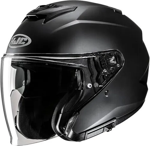HJC Jet Motorradhelm i31 UNI Semi Flat Black, XL - Motorradhelm mit fortschrittlicher Polycarbonatschale für hohe Schlagfestigkeit und leichtes Design. Integriertes Belüftungssystem sorgt für optimalen Luftstrom und Komfort.