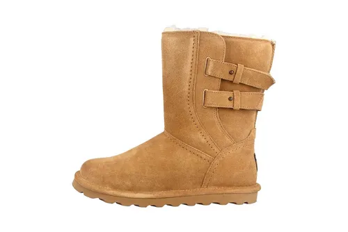 Bearpaw 3124W 243 Stiefelette in Beige - Größe 42 EU - Stilvolle Stiefelette in ICED COFFEE mit bequemem Schlupfdesign. Obermaterial aus Leder und wärmendem Wollfutter für angenehmen Tragekomfort.