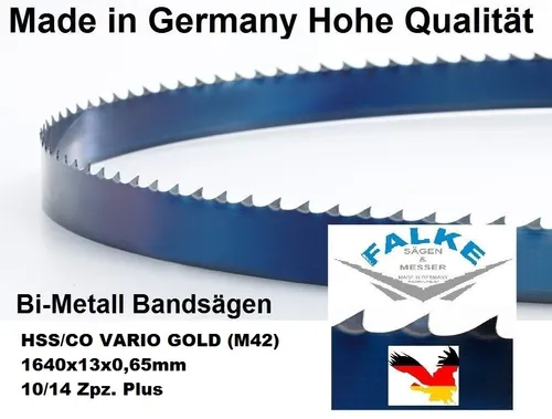 Bandsägeblatt Bimetall Gold M42 1640 mm x 13  x 0,65 mm  10/14 Bandsägeblätter
