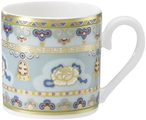 Villeroy & Boch Espressotasse Samarkand Aquamarin - Thermobehälter mit elegantem Edelmetalldekor, ideal für stilvolle Kaffeepausen – bitte nicht in der Mikrowelle erhitzen!