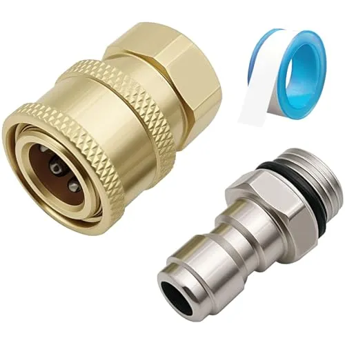 SRunDe Hochdruckreiniger Adapter Set 1/4 Zoll - Anschluss- & Verbindungsstücke, robustes Messing-Material für lange Haltbarkeit und rostfreie Nutzung, ideal für Druckluftwerkzeuge.