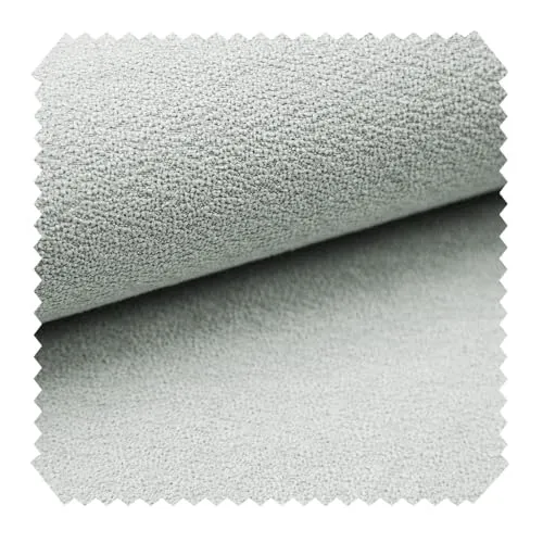 novely® MOERS - Feiner Bouclé-Polsterstoff - Robuster Möbelstoff - Pflegeleichte Meterware 1lfm | Farbe: 05 Hellgrau
