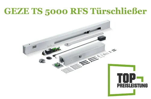GEZE TS 5000 RFS Freilauftürschließer - Türsicherungen für beidseitig öffnende Türen, mit einstellbarer Schließgeschwindigkeit und Brandschutzkonformität, ideal für Gewerbe und Wohnräume, Made in Germany.