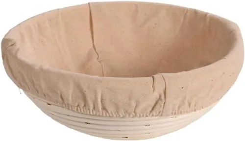 KESPER® Gärkorb Gärkorb/Brotkorb mit Textilfutter, Rattan, Maße: Ø 22 x H 8 cm, (1-tlg)