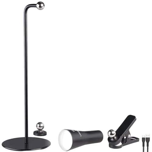 Lunartec Leselampe Bett: 4in1-Akku-Tisch-, Wand-, Klemm- & Taschenlampe, 3 Leuchtmodi, schwarz (Multifunktionslampe, Leselampe Klemmleuchten, LED Wohnzimmerleuchten)