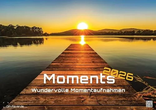 Moments - Wundervolle Momentaufnahmen 2026 Kalender DIN A3 - Fotokalender mit 14 beeindruckenden Bildern für 2026, Spiralbindung und übersichtliche Monatsaufteilung im DIN A3 Format. Ideal für die Planung und Verschönerung Ihres Raumes.