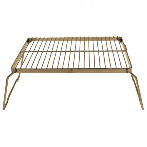 STABILOTHERM BBQ Grid Lagerfeuergrill - Größe M - Grillzubehör für echtes Grillgefühl in der Natur. Hergestellt aus rostbeständigem Edelstahl, ideal für offene Feuerstellen und mit klappbaren Füßen für einfachen Transport.