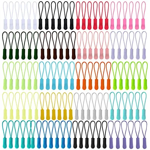 UTMACH 120 Stück Reißverschluss Verlängerung Zipper Pulls Ersatz Anhänger | für Rucksack Bekleidung Sportswear Haken, 20 Farben