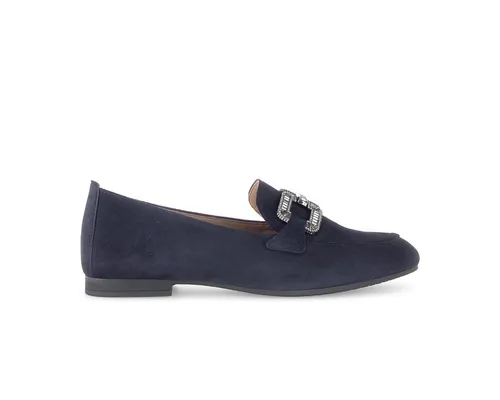 Gabor Slipper & Mokassin 5.210, Rauleder, Blau, Damen - Slipper & Loafer, atmungsaktiv und stilvoll mit 1,5 cm Absatz – der perfekte Damen Schuh für modische Akzente und höchsten Tragekomfort.