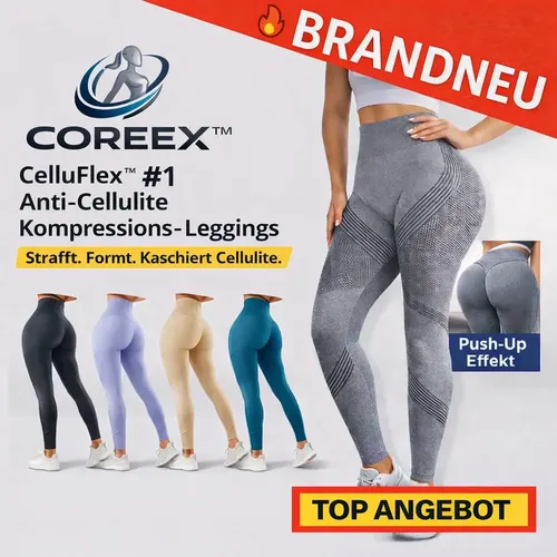 CoreexTM CelluFlex #1 Kompressions-Leggings für Damen – Türkisgrün / S
