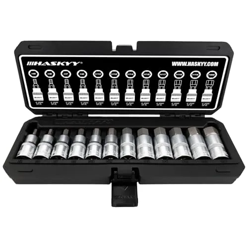 HASKYY Innensechskant Stecknüsse Set 12-tlg. 5-22 mm 1/2 Zoll