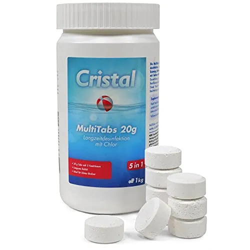 Cristal 5 in 1 Pool Chlor Multifunktionstabletten 1 kg