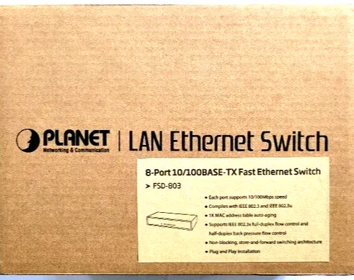 FSD-803 PLANET 8-Port 10/100Base-TX LAN Fast Ethernet Switch