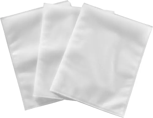 Leifheit 3240 Vakuumbeutel reißfest - Zubehör für Folienschweißgeräte: Robuste Vakuumbeutel (30 x 40 cm) mit stabiler Schweißnaht, ideal zum Einfrieren und Sous-Vide-Garen, kochfest bis 95 °C, BPA-frei, inklusive 56 Gratis-Etiketten.