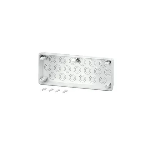 Hensel Anbauflansch 19xM16/25 Mi FM 25 - Robuster Anbauflansch mit Vorprägungen, ideal für Gehäusewände von 300 mm. Perfekt für eine einfache und sichere Montage in der Elektroinstallation.