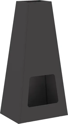 vidaXL Kegelförmige Feuerstelle Schwarz 50x35x100 cm aus Stahl - Moderne Feuerstelle für den Außenbereich, robust und rostfrei, ideal für gemütliche Abende im Garten oder auf der Terrasse.