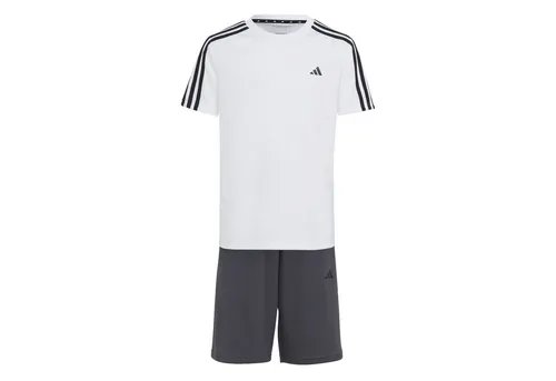 adidas Performance T-Shirt Train Essentials 3S für Kinder - Rundhalsshirt aus 100% Polyester mit Aeroready-Technologie für optimalen Feuchtigkeitstransport, ideal für Fitness und Training.
