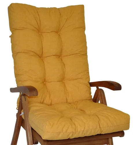 Rattani Hochlehnerauflage Sylva 120x50 cm in gelb von Rattani