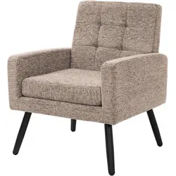 ML-Design Sessel Wohnzimmer, Bequemer Relaxsessel mit Armlehnen, Braun