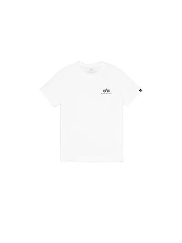 Alpha Industries Basic T-Shirt Herren Small Logo White von Alpha Industries