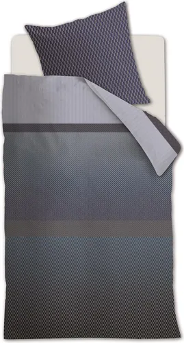 Kardol by Beddinghouse Sashiko Bettwäsche Blue Grey 135 x 200 cm - Bettwäsche in modernem Sashiko-Design, 100% Baumwolle für höchsten Schlafkomfort und atmungsaktive Eigenschaften.