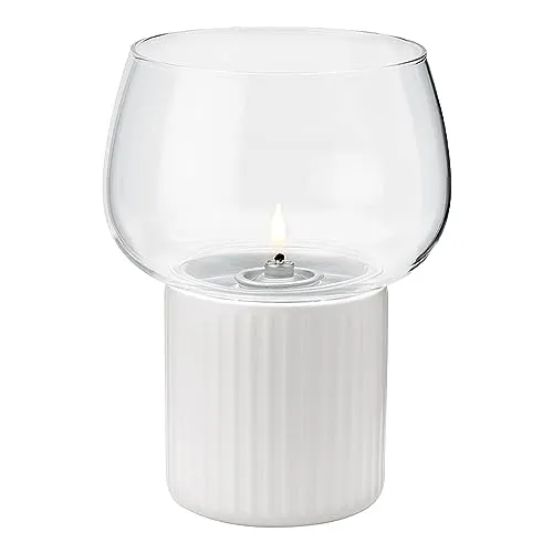 RIG-TIG by Stelton Z00137 Windlicht - Windlicht aus Kunststoff in elegantem Weiß, ideal für stimmungsvolle Beleuchtung drinnen und draußen.